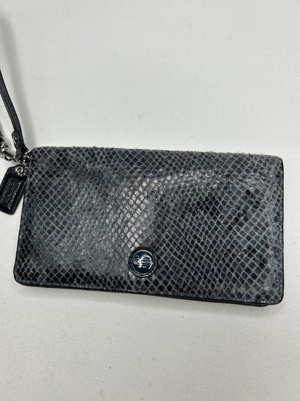 COACH 1941 Genuine Grey Snakeskin Leather Wallet/ Clutch/Phone